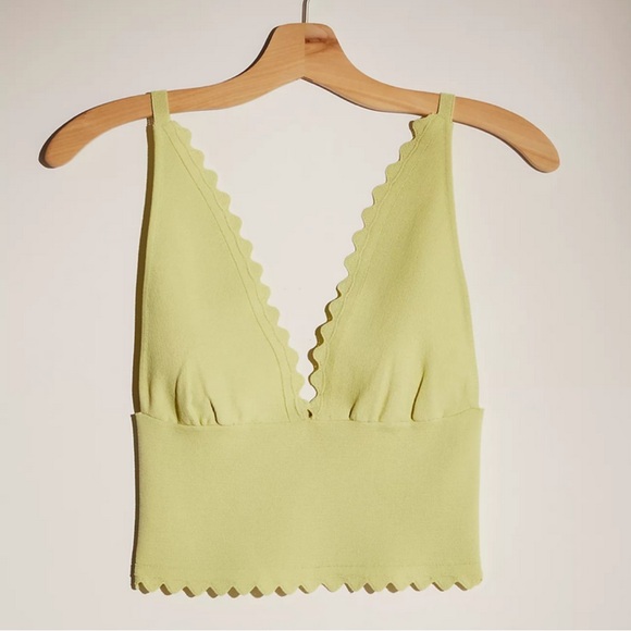 Free People Tops - Free People In Bloom Brami – Lime (Key Largo) – Size Large